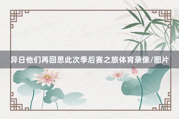 异日他们再回思此次季后赛之旅体育录像/图片