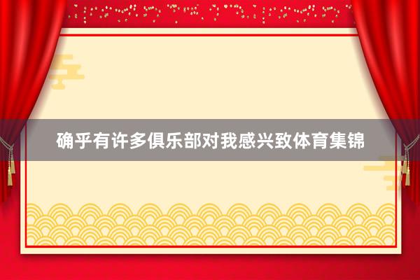 确乎有许多俱乐部对我感兴致体育集锦