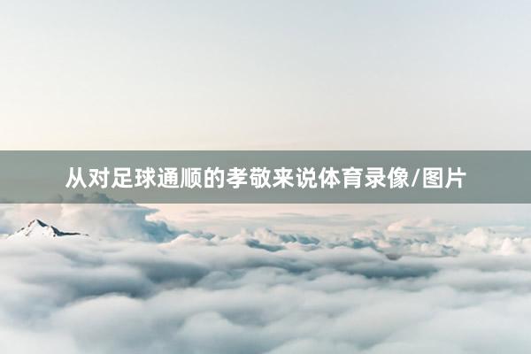 从对足球通顺的孝敬来说体育录像/图片