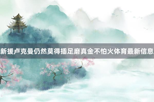 新援卢克曼仍然莫得插足磨真金不怕火体育最新信息
