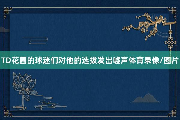 TD花圃的球迷们对他的选拔发出嘘声体育录像/图片