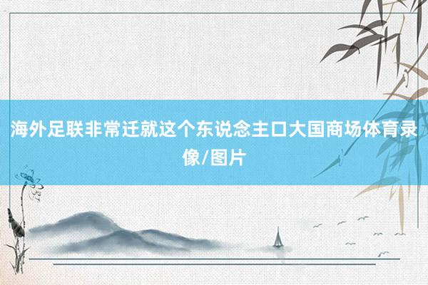 海外足联非常迁就这个东说念主口大国商场体育录像/图片