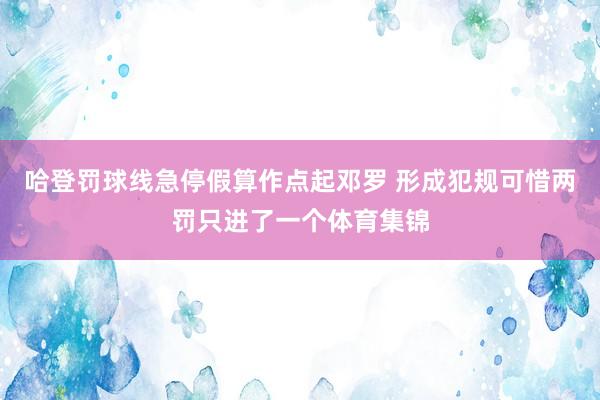 哈登罚球线急停假算作点起邓罗 形成犯规可惜两罚只进了一个体育集锦