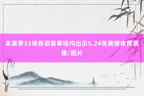 本赛季33场各项赛事场均出示5.24张黄牌体育录像/图片